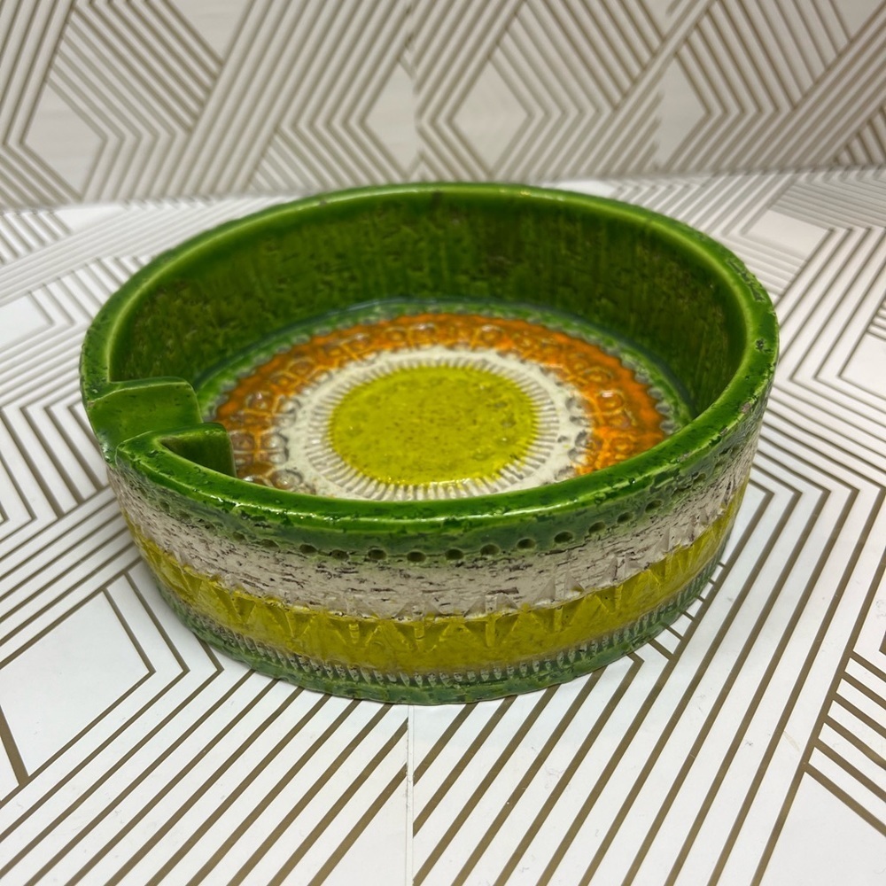 Vintage Mid-Century Bitossi For Rosenthal-Netter Ceramic Glazed Ashtray - Picture 2 of 14